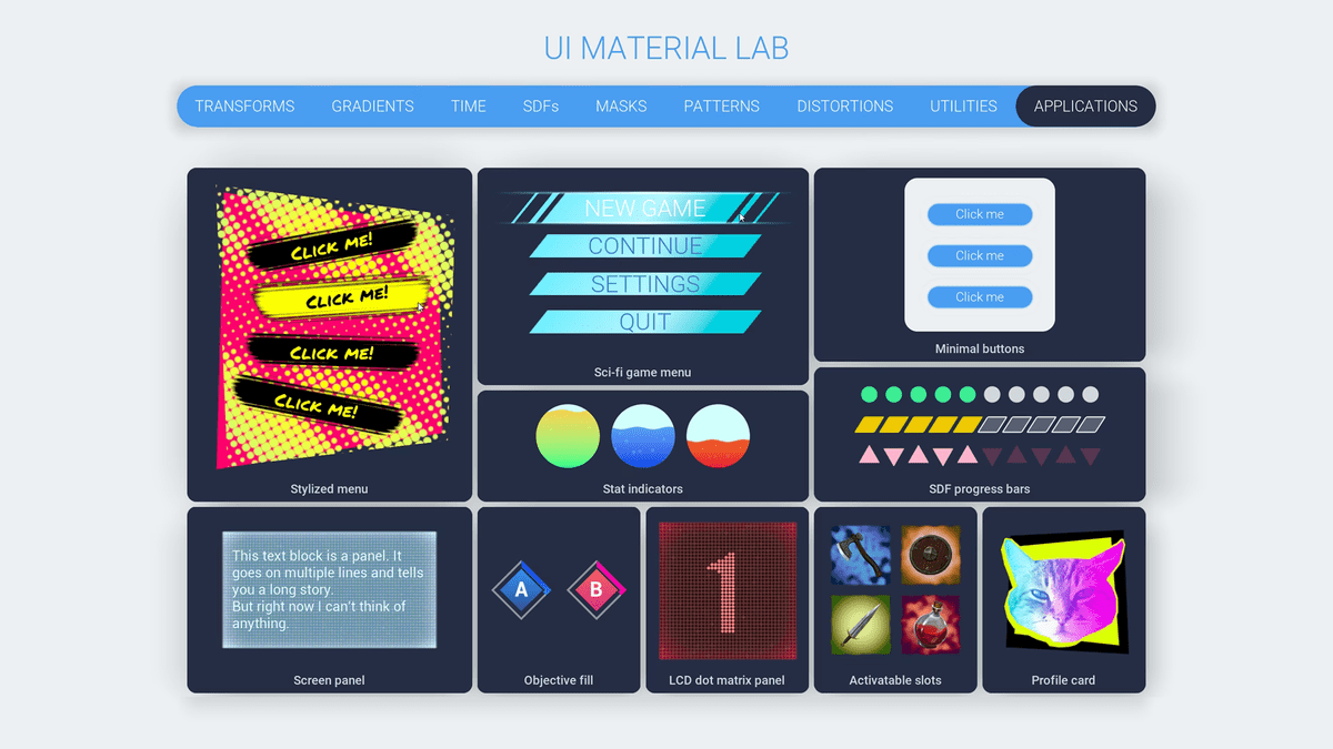 UI material lab