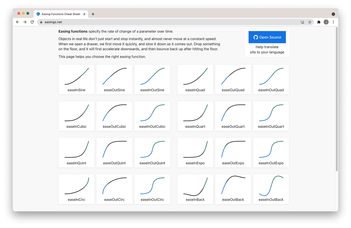 easing curves website